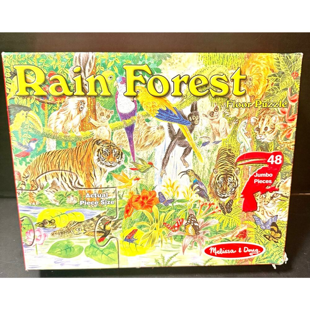 Melissa & Doug Rainforest Floor Puzzle featuring 48 jumbo pieces